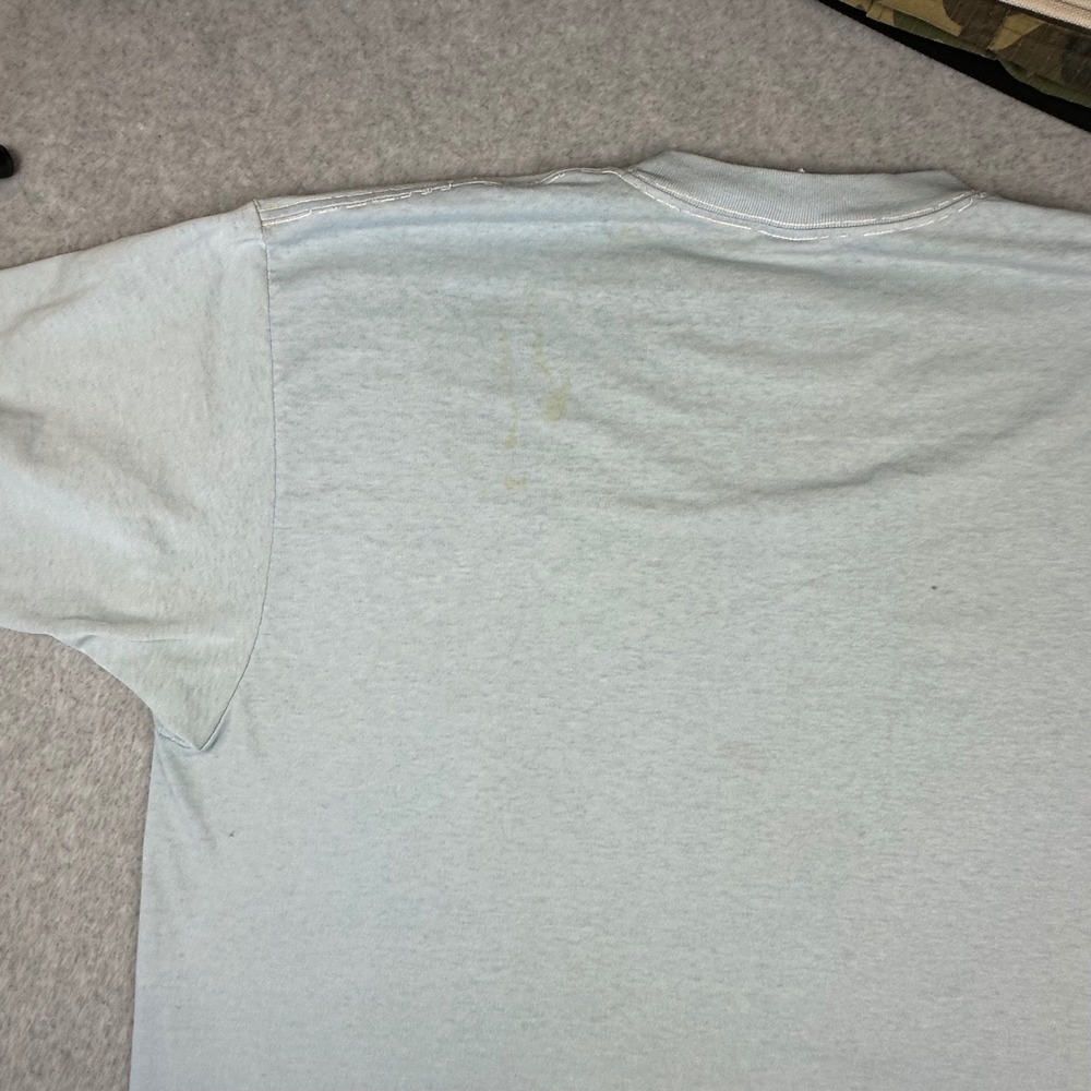 Vintage 1992 Florida Beach Graphic T-Shirt XL Light Blue Single Stitch USA Made - Picture 7 of 10